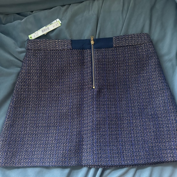 Alice + Olivia blue and gold mini skirt size 2 - Picture 2 of 5